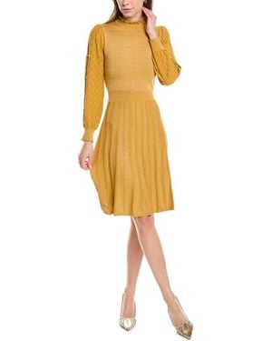 Nanette Lepore Mock Sweaterdress - Yellow