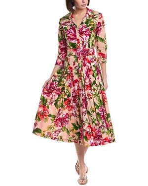 Samantha Sung Audrey Shirtdress - Red