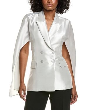 Max Mara Pasta Silk-Blend Blazer - White