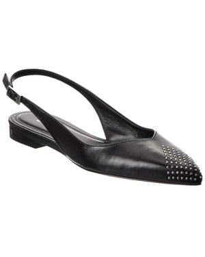 Isabel Marant Branee Leather Slingback Ballet Flat - Black
