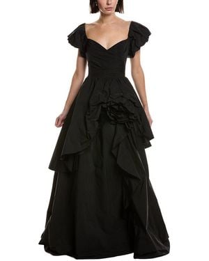 Marchesa Taffeta Gown - Black