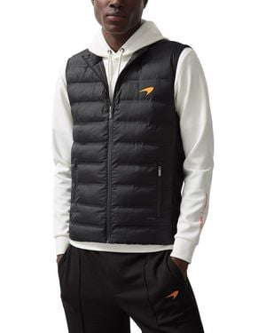 Reiss Foster Sleeveless Quilted Shirt - Black