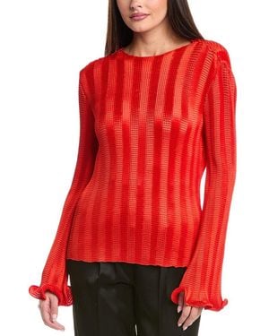 Jonathan Simkhai Carys Mock Neck Top - Red