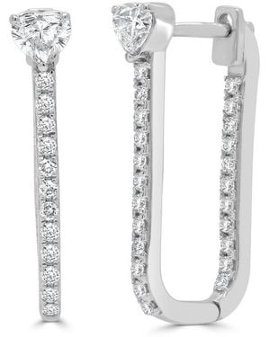 Sabrina Designs 14K 0.85 Ct. Tw. Diamond Hoop Earrings - White