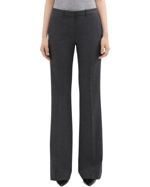 Theory Demitria Traceable Wool-Blend Pant - Black