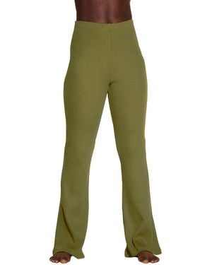 Cosabella Britt High-waist Wide Leg Pant - Green