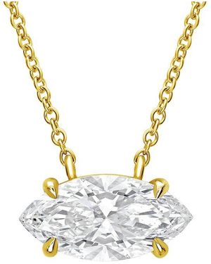 Diana M. Jewels 14K 3.00 Ct. Tw. Lab-Grown Diamond Solitaire Pendant - Metallic