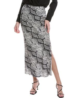 Theory Maxi Silk Slip Skirt - Grey