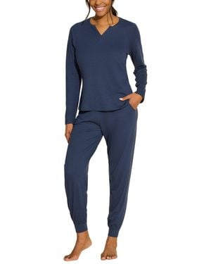 Cosabella Bella Top & Jogger Pj Set - Blue