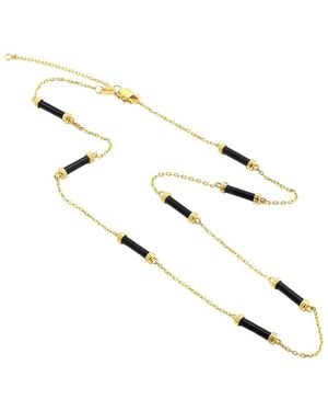 Gemstones Onyx Necklace - Metallic