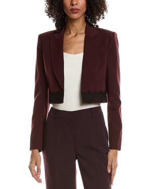 Kenneth Cole Fitted Cropped Blazer - Purple