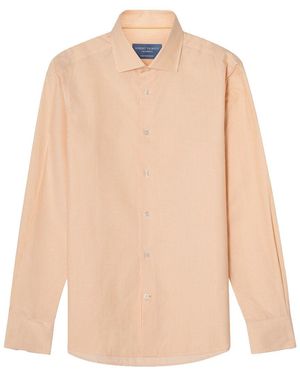 Robert Talbott Reynolds Stripe Twill Dress Shirt - Natural