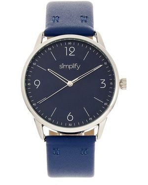Simplify Quartz The 6300 Black Dial - Blue