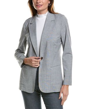 Lafayette 148 New York Ashby Linen-Blend Blazer - Grey