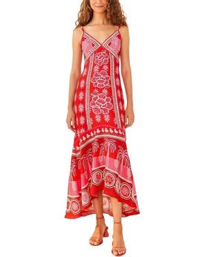 FARM Rio Linen Maxi Dress - Red