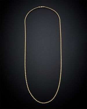 Italian Gold 14k Rope Chain Necklace - Black