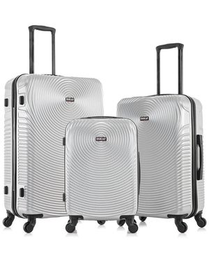 DUKAP Inception Lightweight Hardside Spinner 3 Piece Set - Metallic