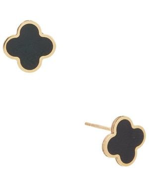 Sabrina Designs Italian 14K Clover Studs - Metallic