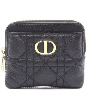 Dior Black Calfskin Caro Wallet Coin Case (authentic Pre-loved)