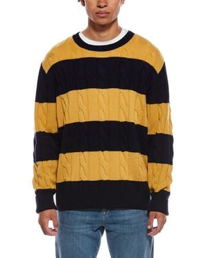 Rowing Blazers Block Stripe Wool & Cashmere Jumper - Black