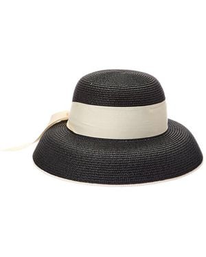 Surell Accessories Audrey Straw Sun Hat - Black