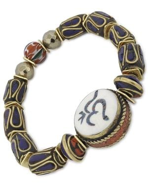 Ebru Jewelry One Of A Kind Plated Beaded Bracelet - Metallic