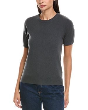 N.Peal Cashmere Milly 100% Cashmere T-Shirt - Gray