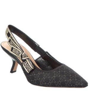 Dior J'A Canvas Slingback Pump - Black