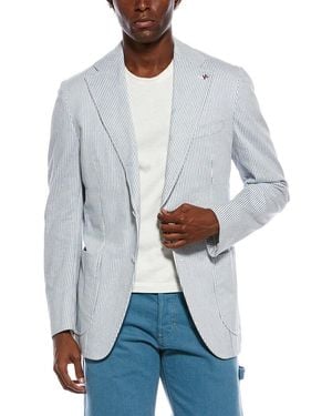 Isaia Marechiaro Linen-Blend Sport Jacket - Gray