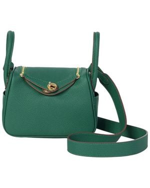 Tiffany & Fred Paris Grained Mini Leather Satchel - Green
