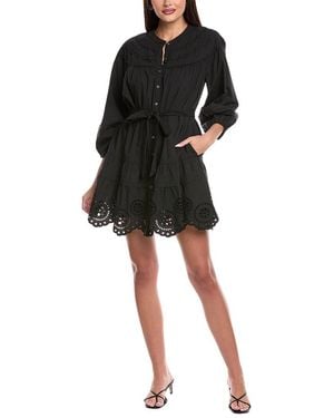 Velvet By Graham & Spencer Balloon Sleeve Shirtdress - Black