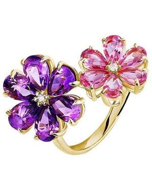 Kai Fine Jewelry 14K 3.33 Ct. Tw. Diamond & Gemstone Cocktail Ring - Purple