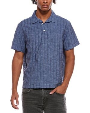 Onia Linen-Blend Popover Shirt - Blue