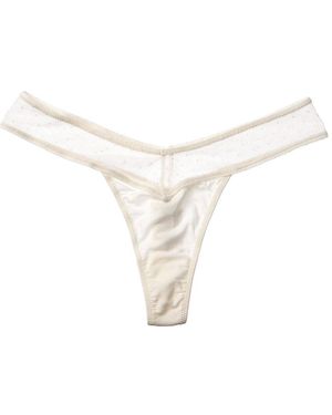 WeWoreWhat Mesh Thong - White