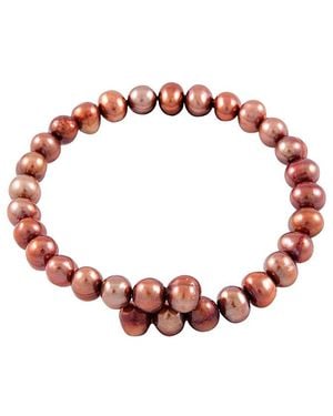 Splendid 6-7mm Freshwater Pearl Bracelet - Red