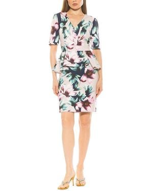 Alexia Admor Atlas V-Neck Midi Sheath Dress - Multicolour