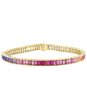 Effy Fine Jewelry 14K 9.32 Ct. Tw. Multi Sapphire Bracelet - Pink
