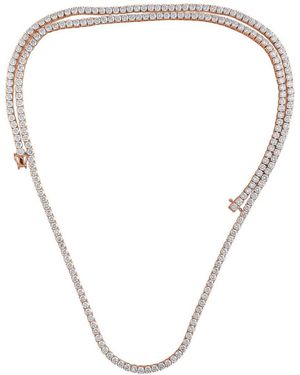 Lab Grown Diamonds 14k Rose Gold 24.25 Ct. Tw. Lab Grown Diamond Necklace - Metallic