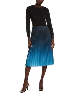 Nanette Lepore Pleated Midi Dress - Blue