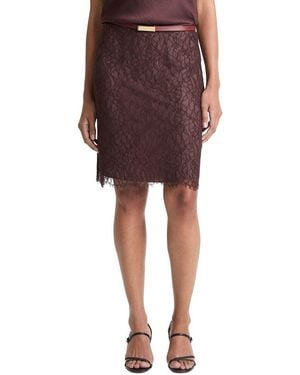 Vince Short Lace Skirt - Red