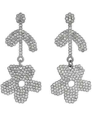 Eye Candy LA Iris Drop Cz Earrings - Metallic