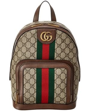 Gucci Ophidia Small Gg Supreme Canvas & Leather Backpack - Multicolour