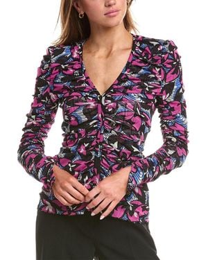 Diane von Furstenberg Amal Reversible Mesh Top - Purple