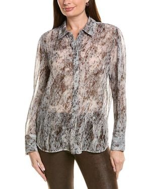 Lafayette 148 New York Scottie Blouse - Brown