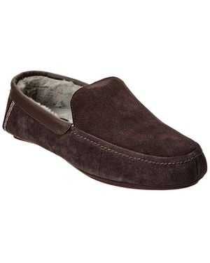 Ted Baker Vallant Suede Moccasin Slipper - Brown