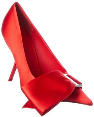 Ferragamo Satin 100 Pump - Red