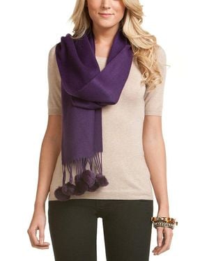 La Fiorentina Plum Cashmere Scarf - Purple
