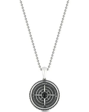 YIELD OF MEN Yield Of Silver Compass Necklace - Metallic