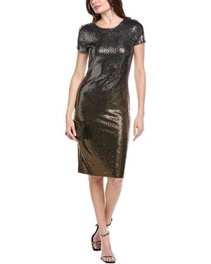 Bebe Ombre Sequin Midi T-Shirt Dress - Green