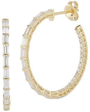 Nephora 14k 1.79 Ct. Tw. Diamond Hoops - Metallic